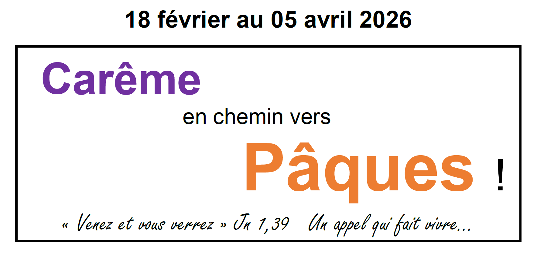Chemin vers Paques