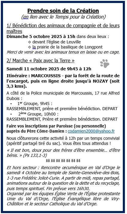 Temps pour la Création 2025
