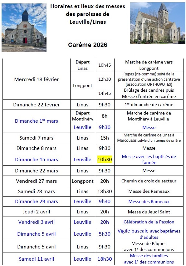 Horaires LL 2026