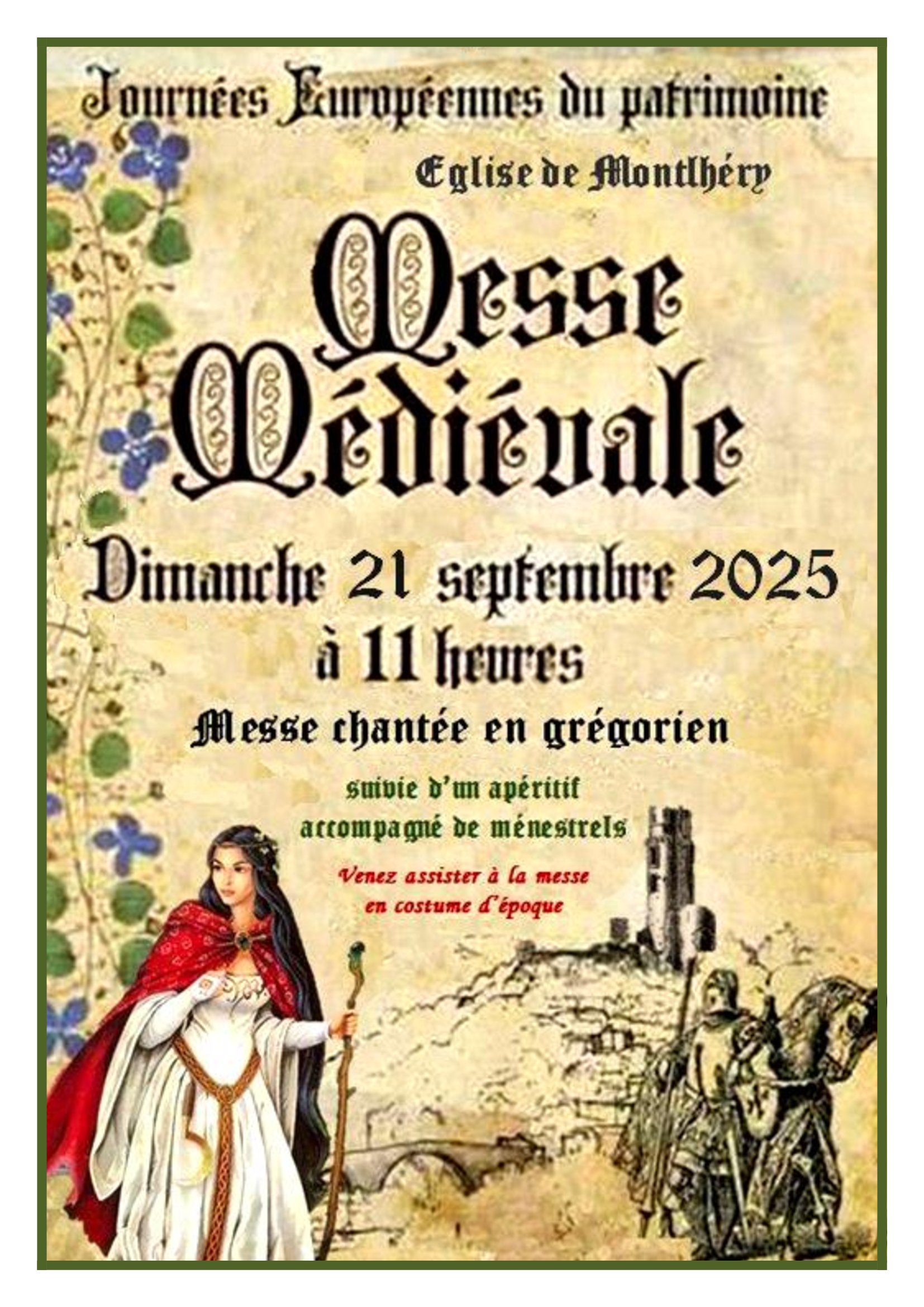 Affiche messe médiévale 21.09.2025