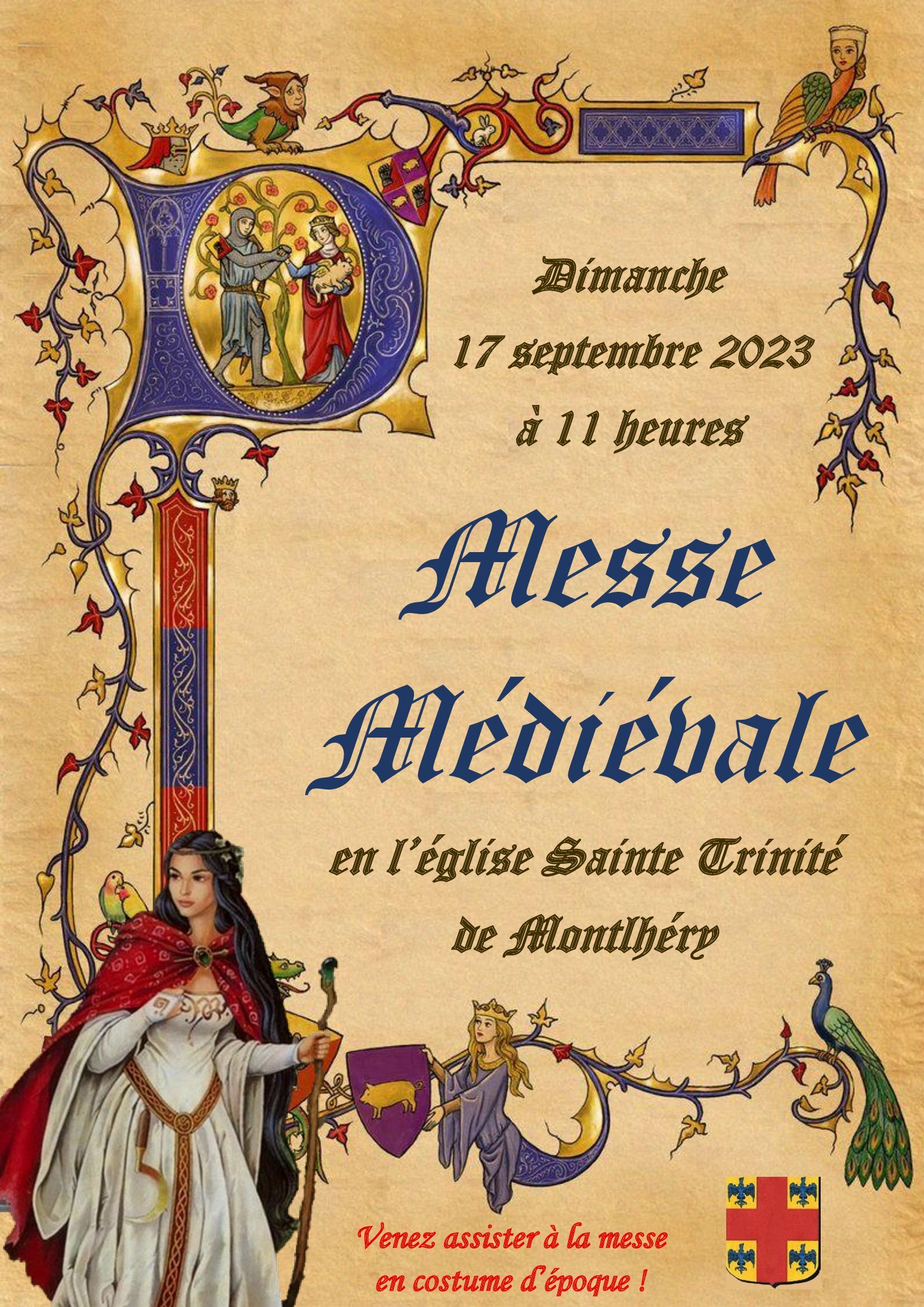Affiche messe médiévale du 17.09.2023