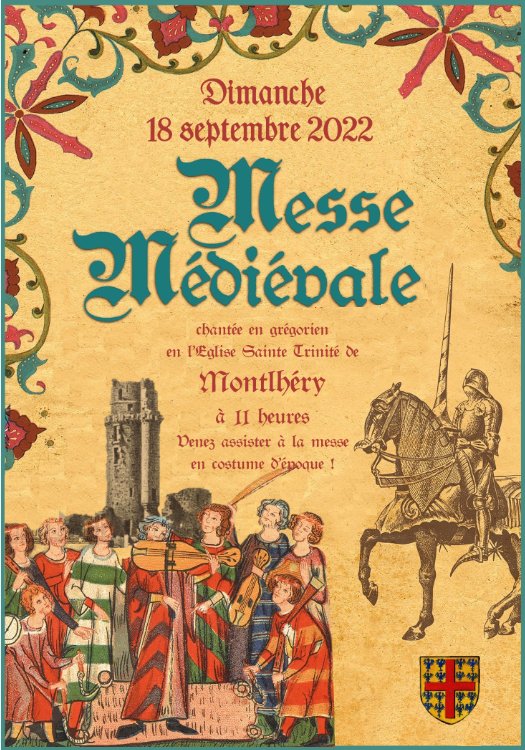 Affiche messe médiévale du 18.09.2022